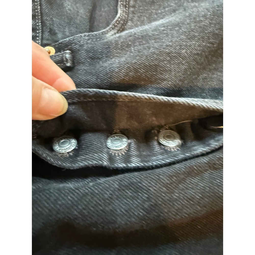 Levis 501 Original Fit Black Straight Leg Jeans‎ Mens W34 L29 Button Fly Denim - Picture 6 of 14